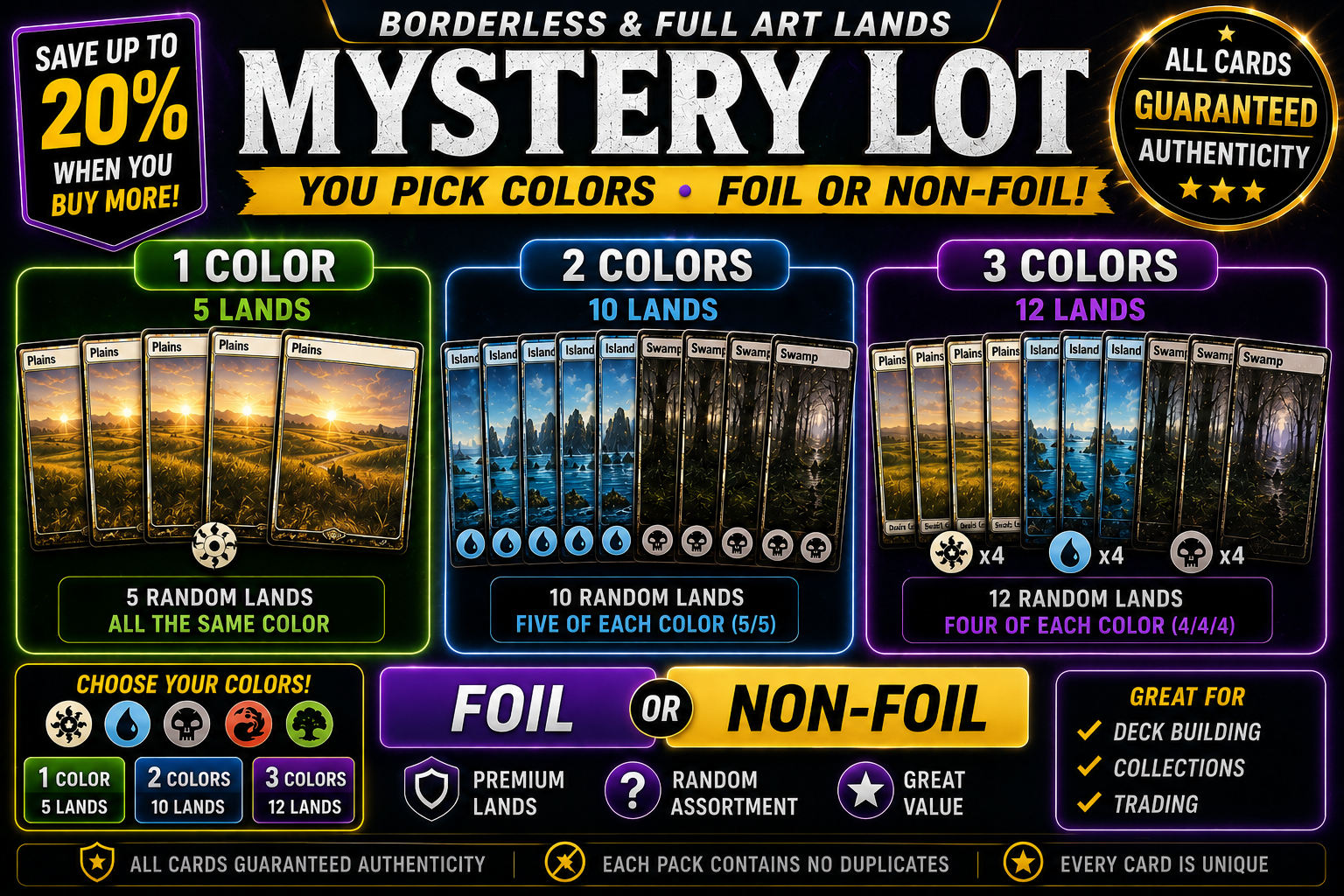 MTG Mystery Land Lot